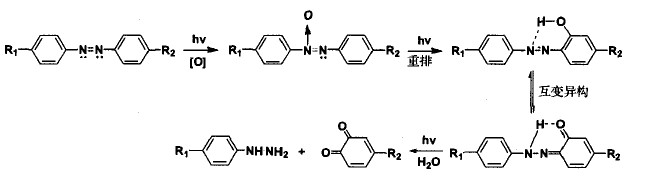 偶氮染料结构与日晒牢度关系研究